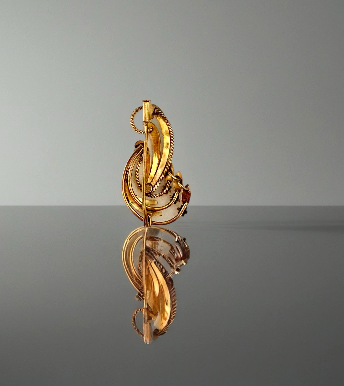 Vintage George Legros Golden Spray Brooch