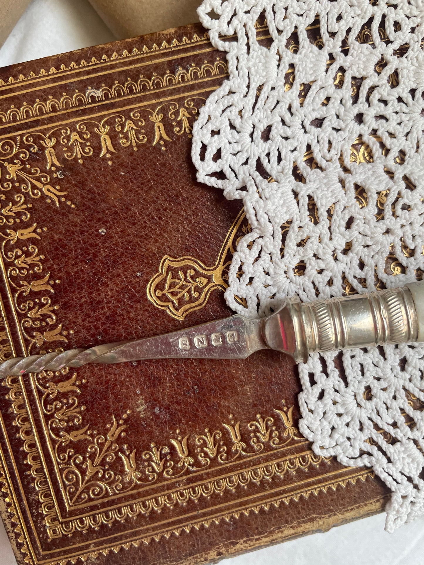 Antique Mother of Pearl Pickle Fork
