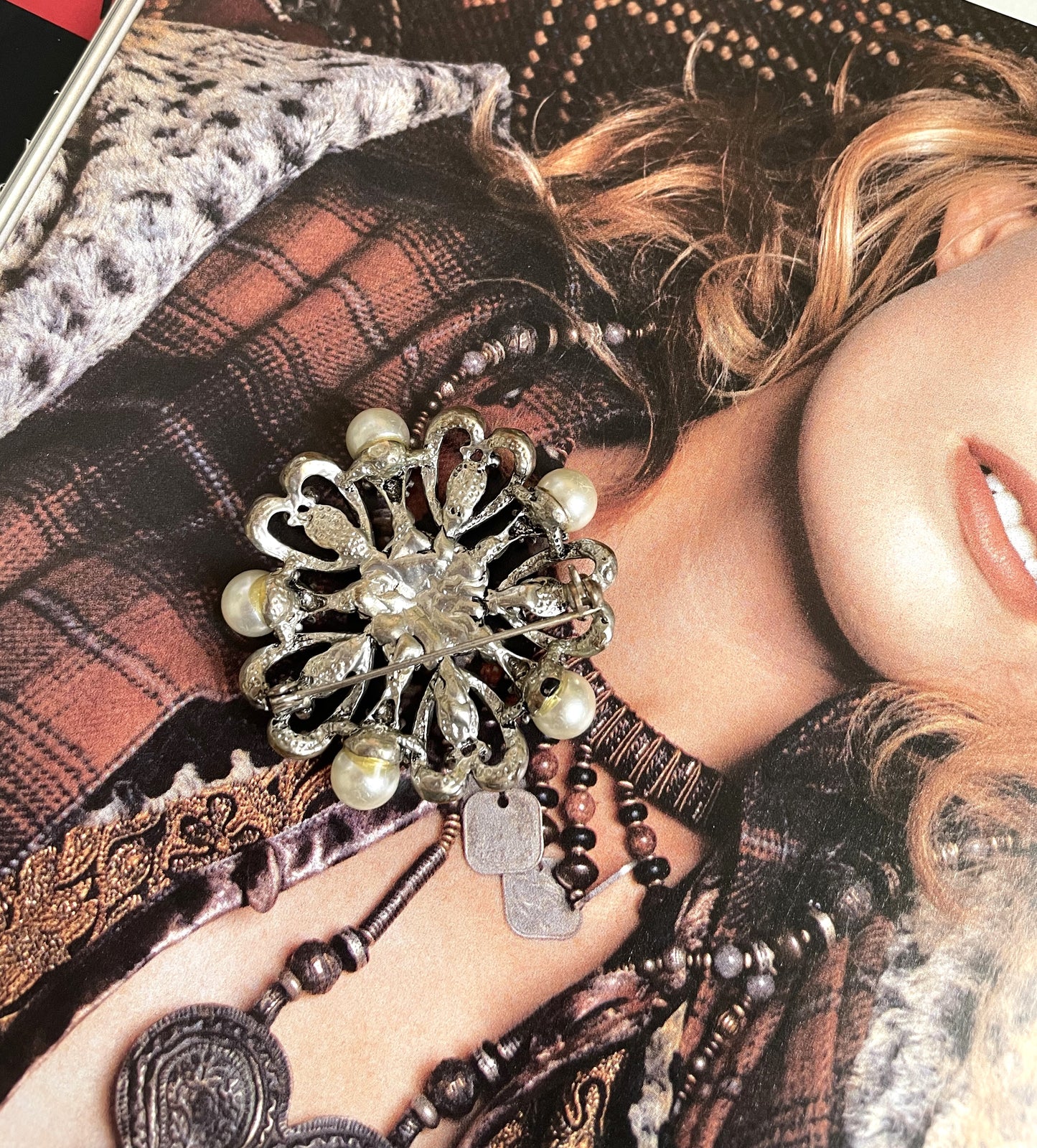 Vintage French Fleur De Leys Brooch