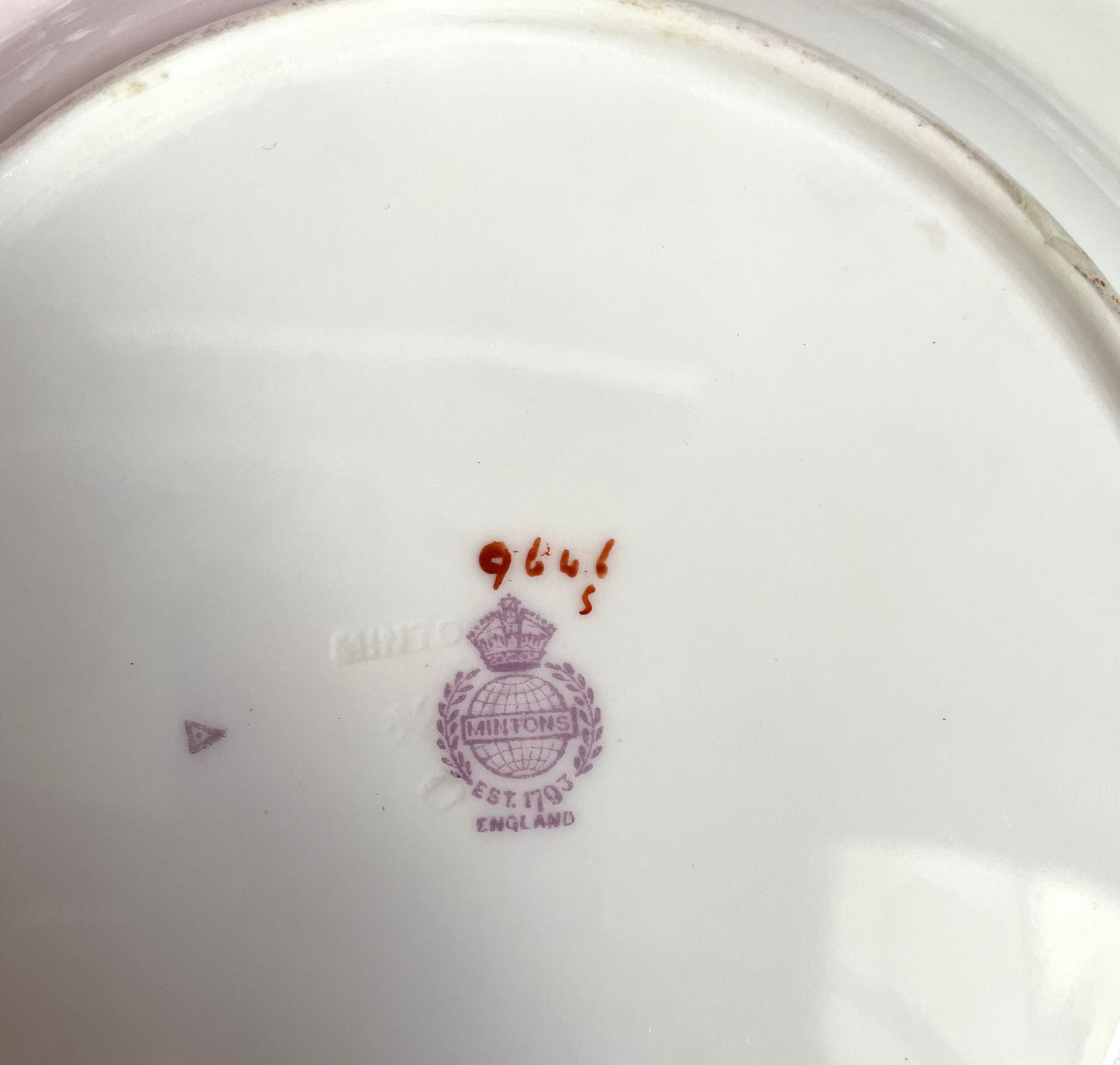 Antique Pink Cockatrice Minton Dessert Plate