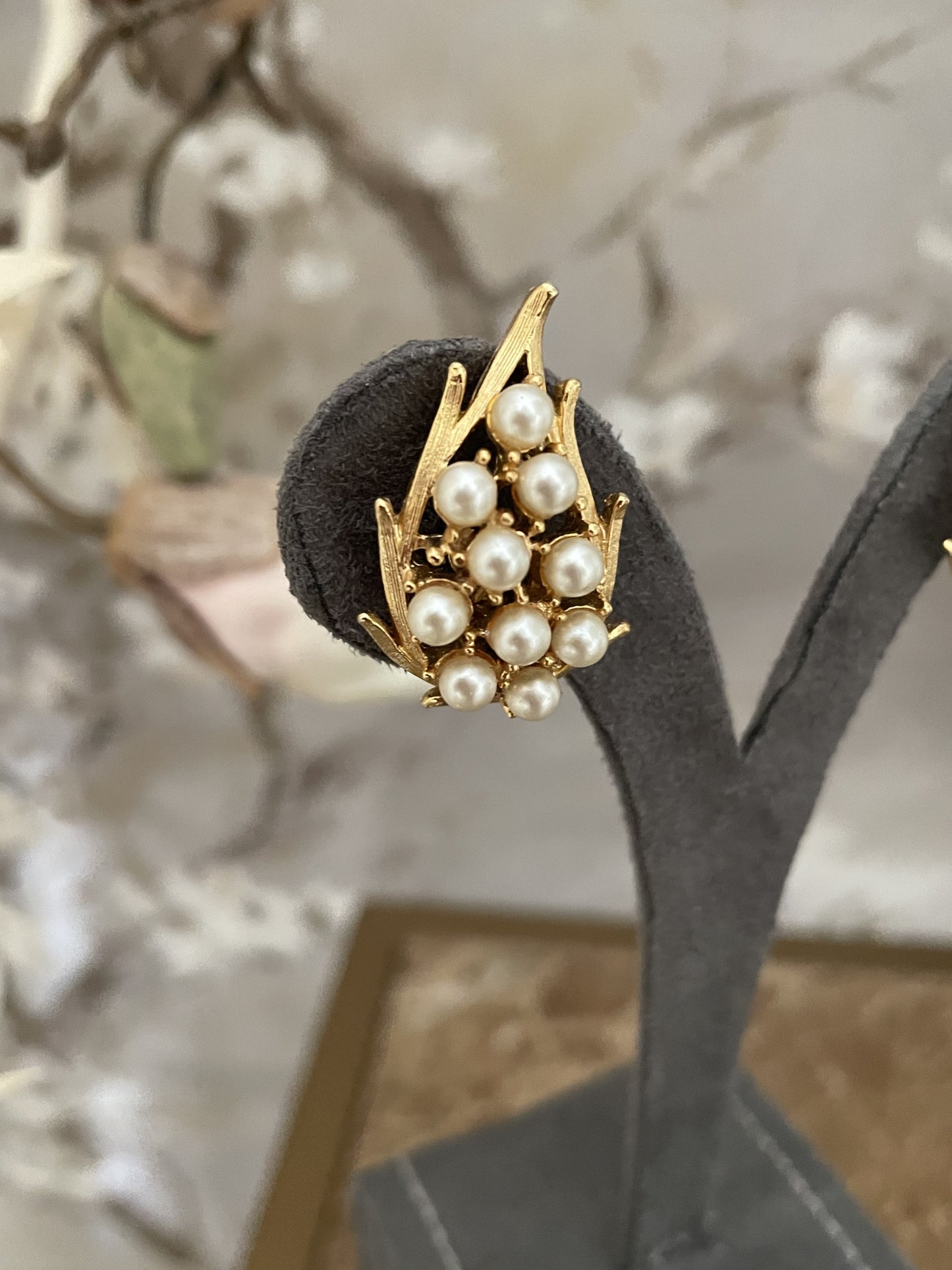 Vintage French Leaf Earrings