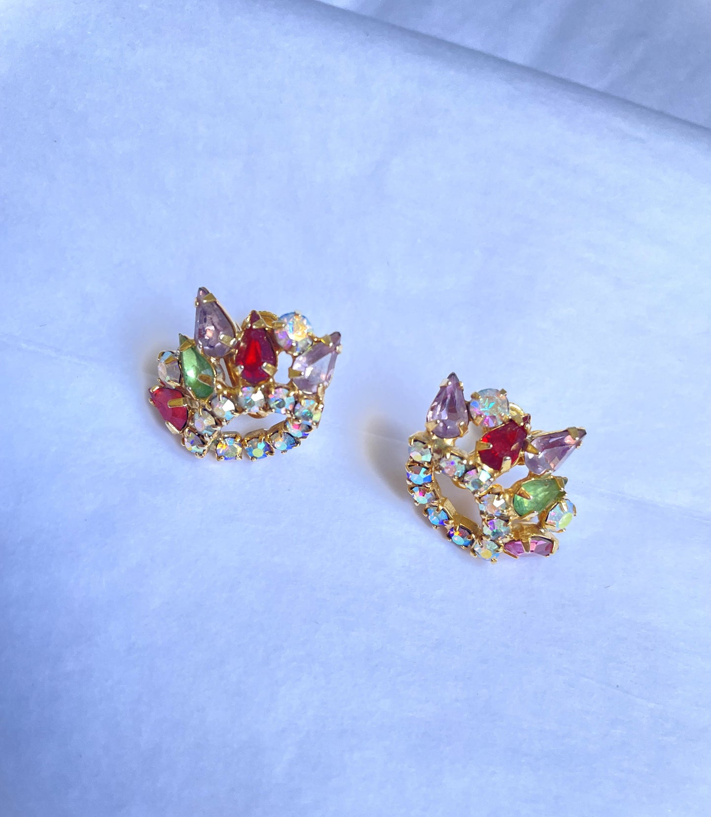 French Tutti Frutti Vintage Earrings