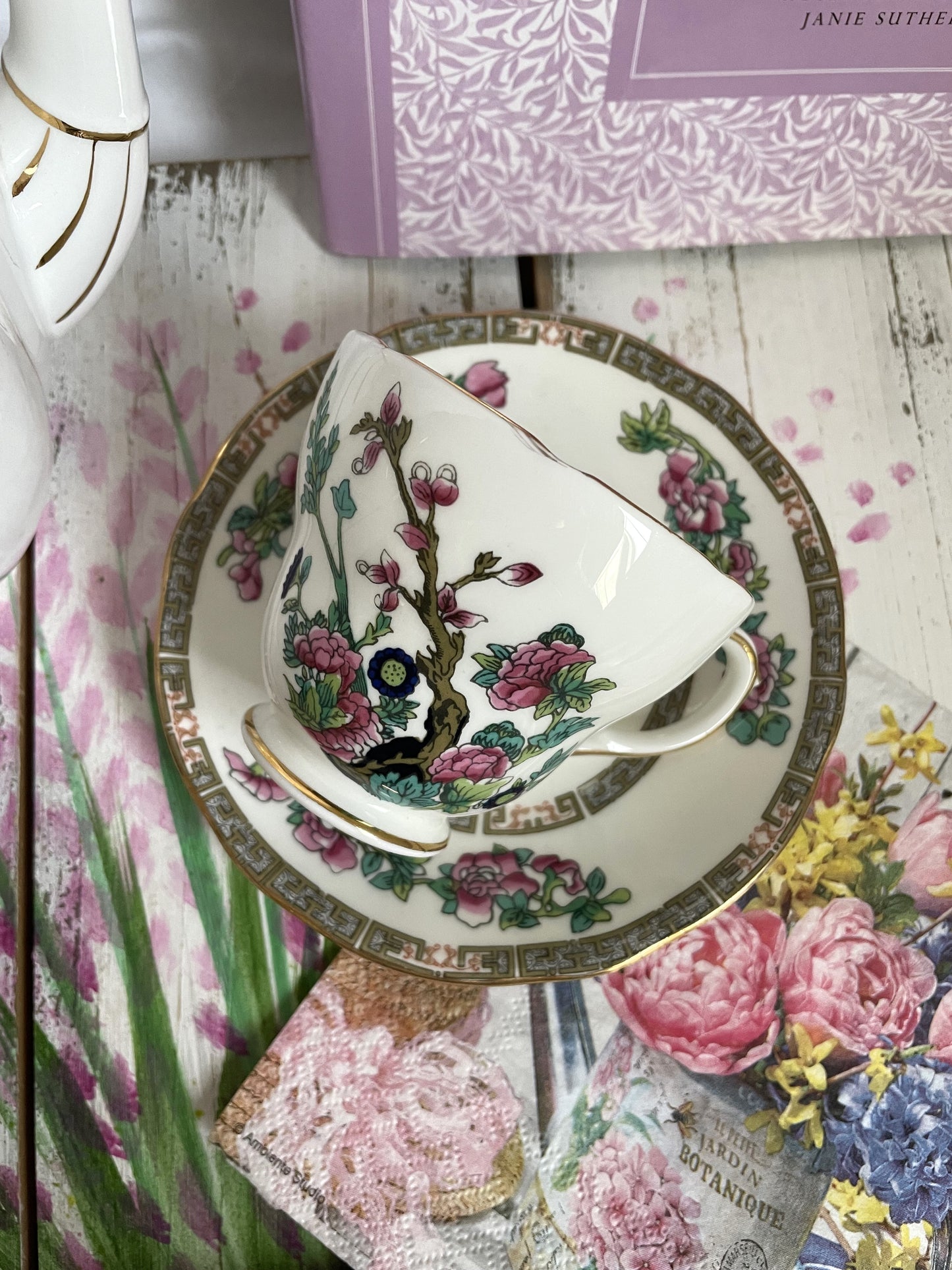 Duchess China Indian Tree Teacup and Saucer Duo
