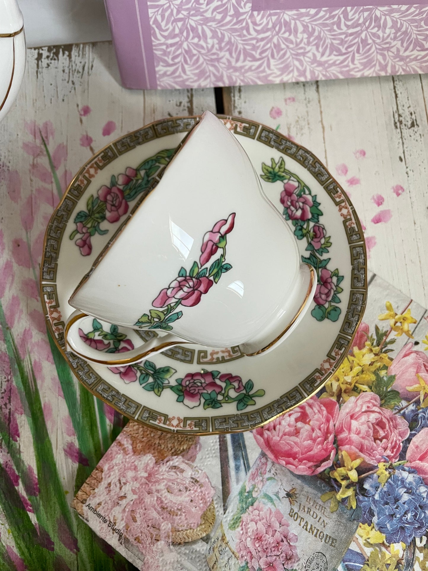 Duchess China Indian Tree Teacup and Saucer Duo