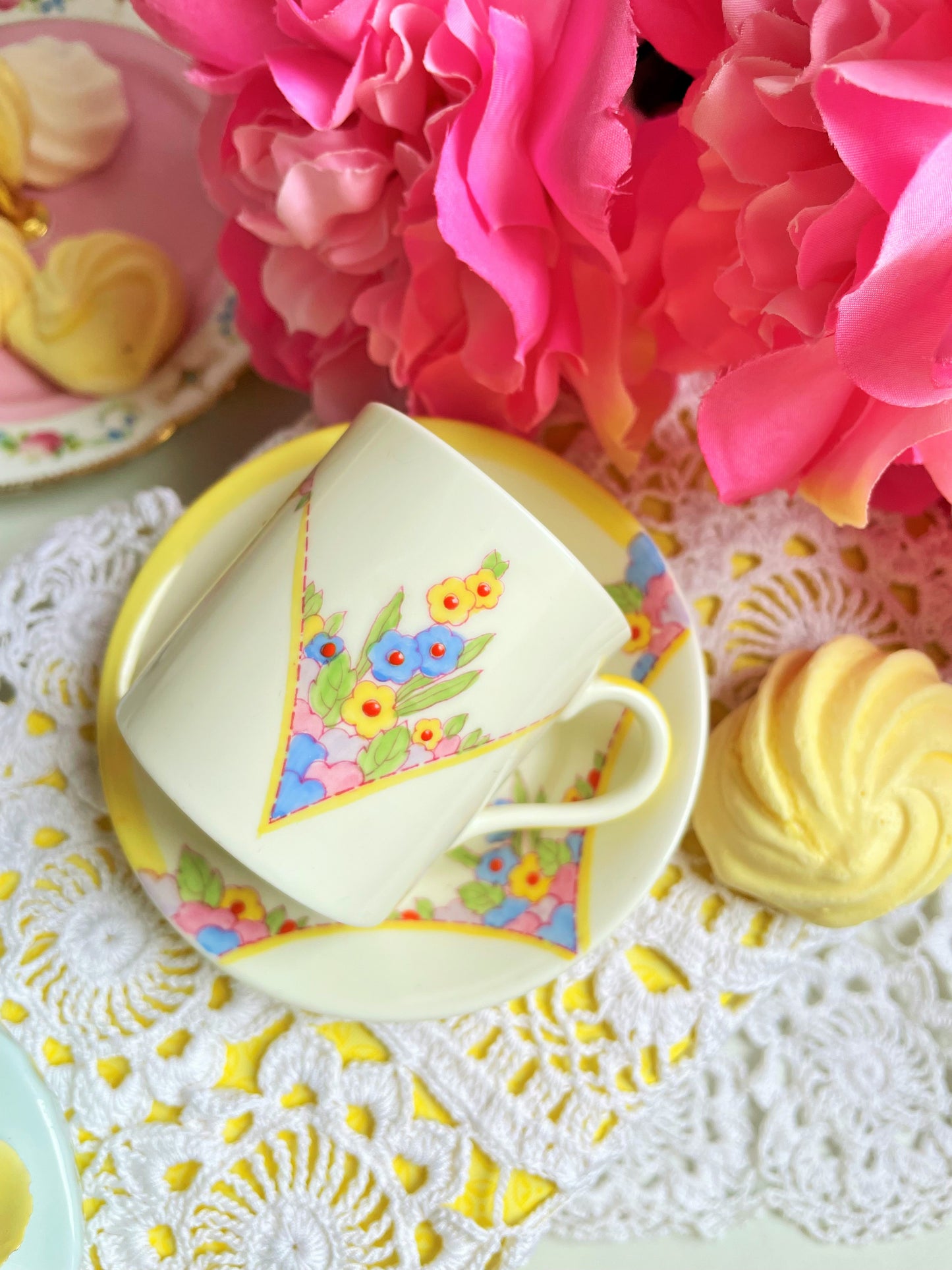 Hand Painted Royal Doulton Demitasse Coffee Cup