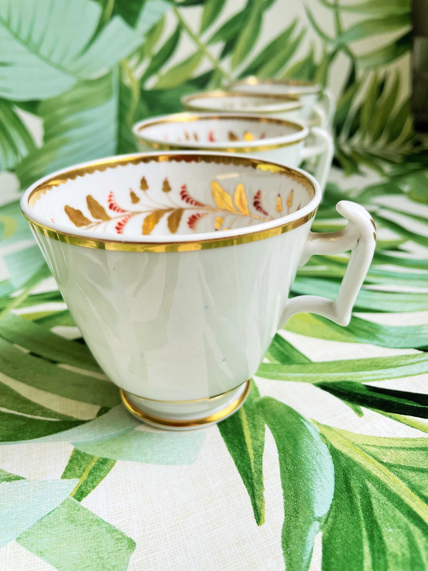 A set of Four Rare Antique Herculaneum Coffee Cups