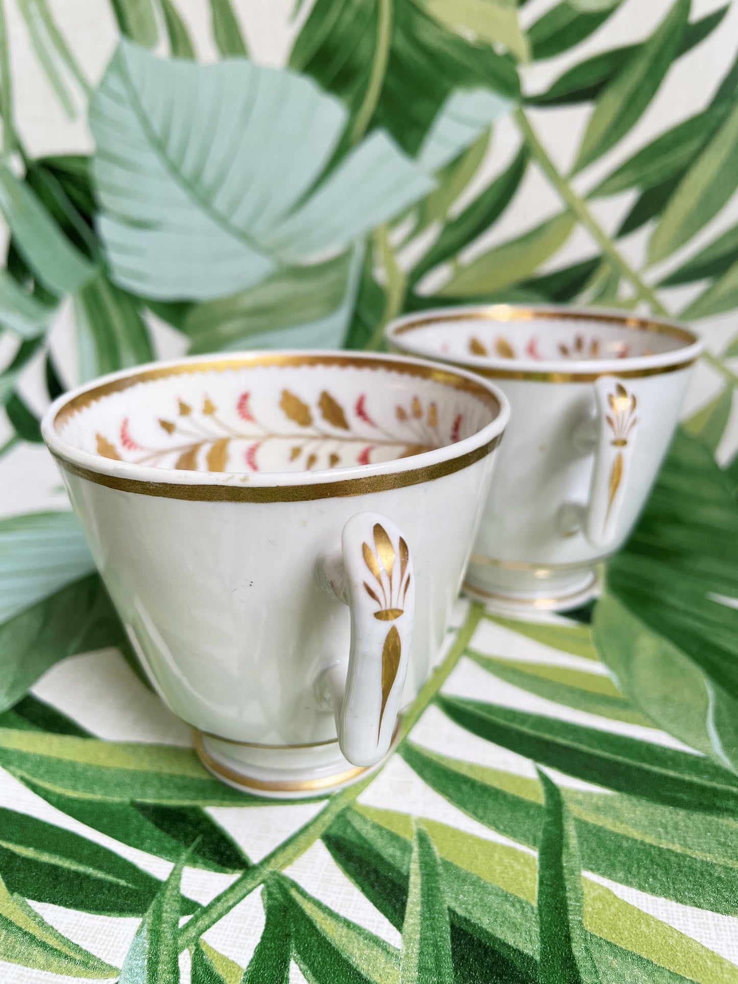 A set of Four Rare Antique Herculaneum Coffee Cups