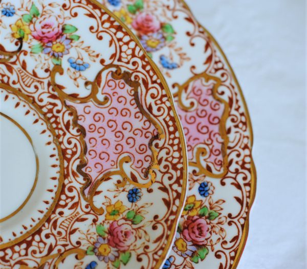Salisbury Tudor Rose Pink Tea Set