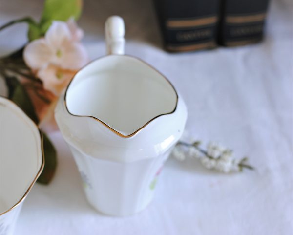 Hand Painted Adderley Sugar Bowl and Milk Jug Set