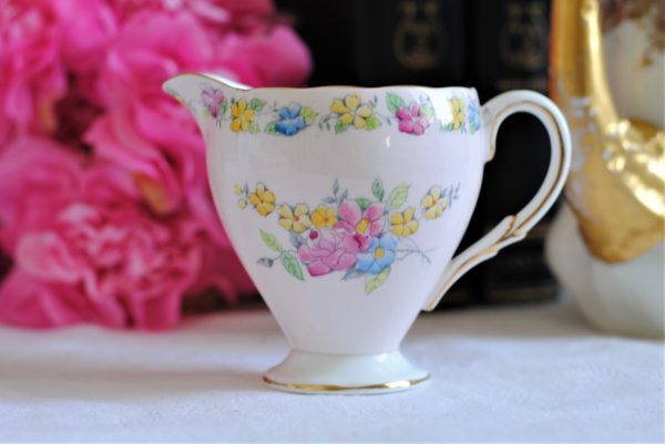 Pink Foley Milk Jug and Sugar Bowl Set