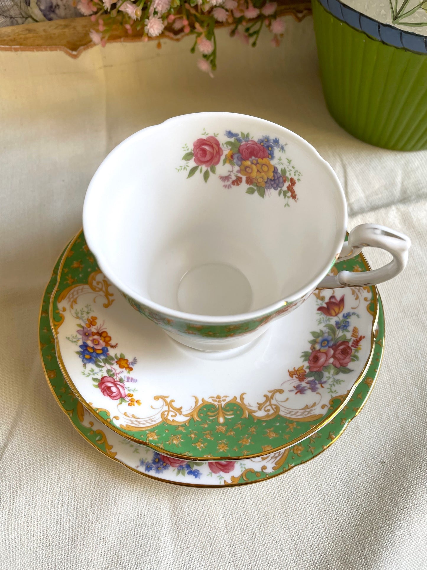 Vintage Paragon Rockingam Teacup, Saucer and Tea Plate Trio