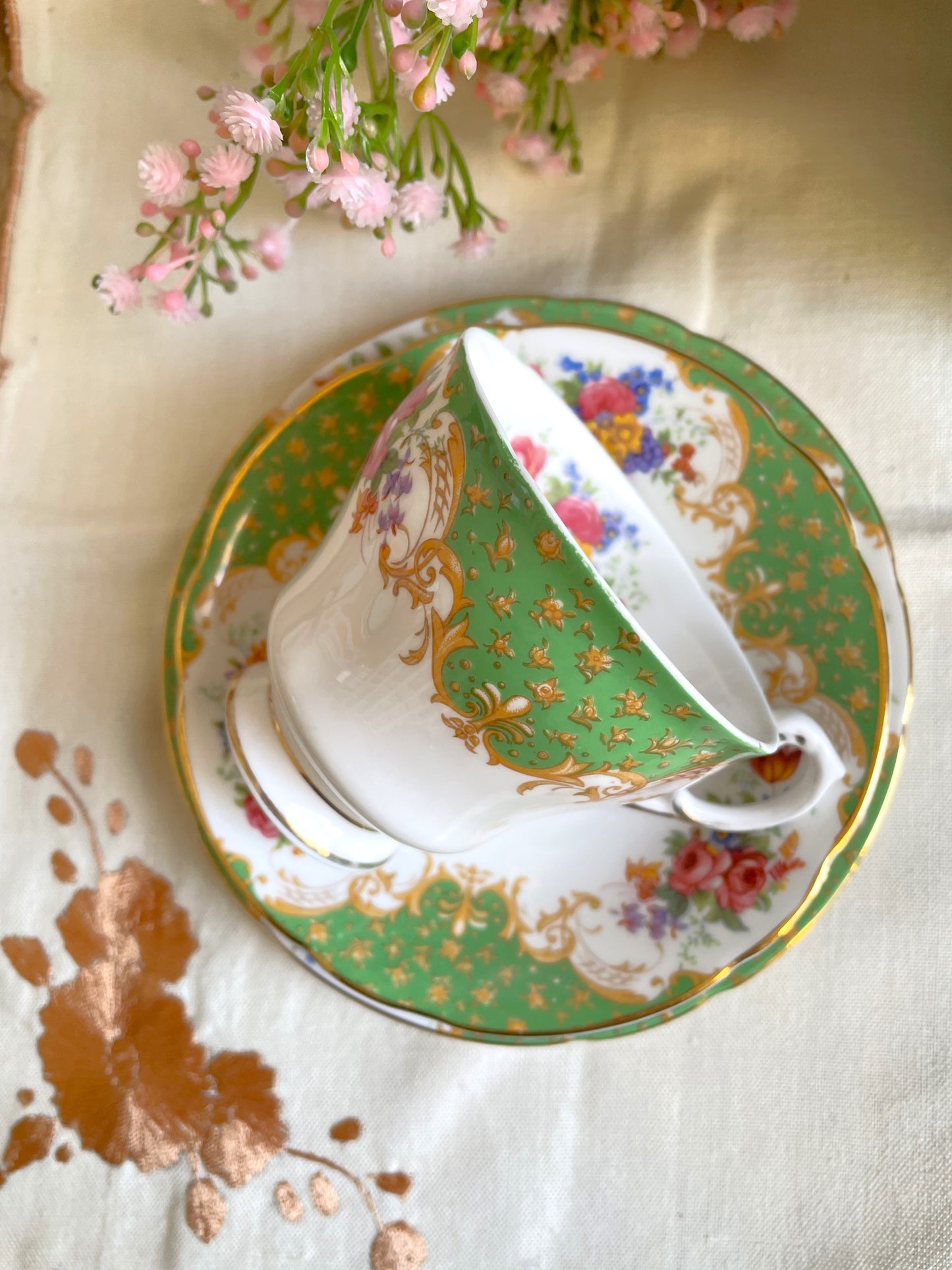 Vintage Paragon Rockingam Teacup, Saucer and Tea Plate Trio