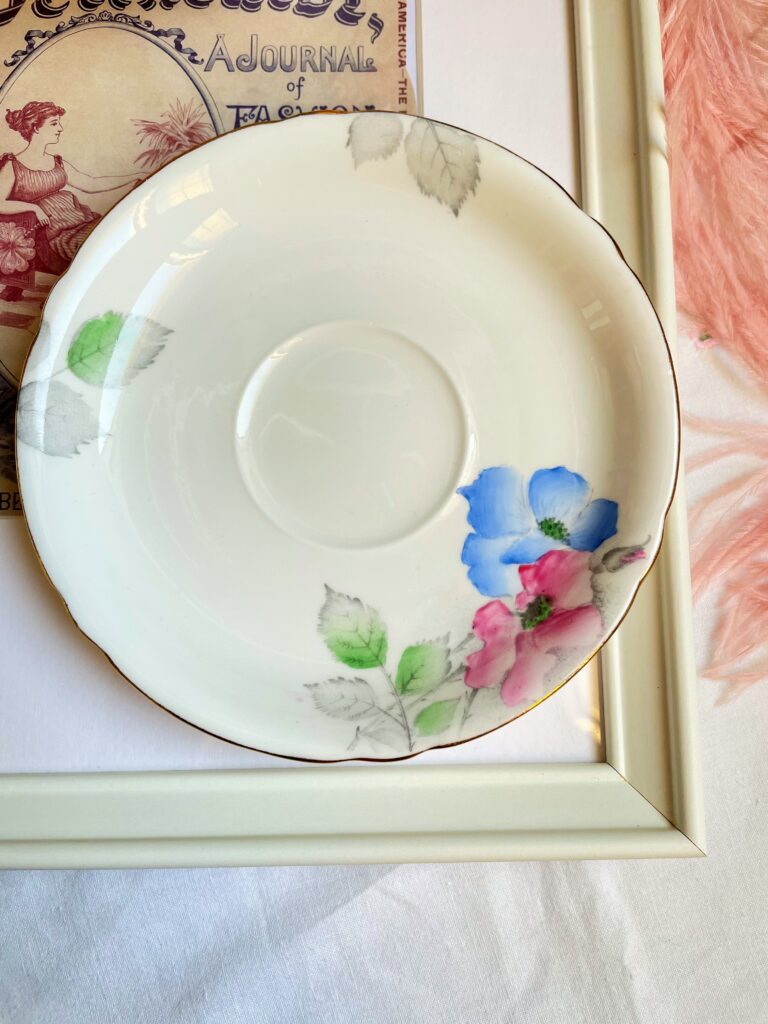 Shelley Dog Rose Teacup, Saucer and Tea Plate Trio