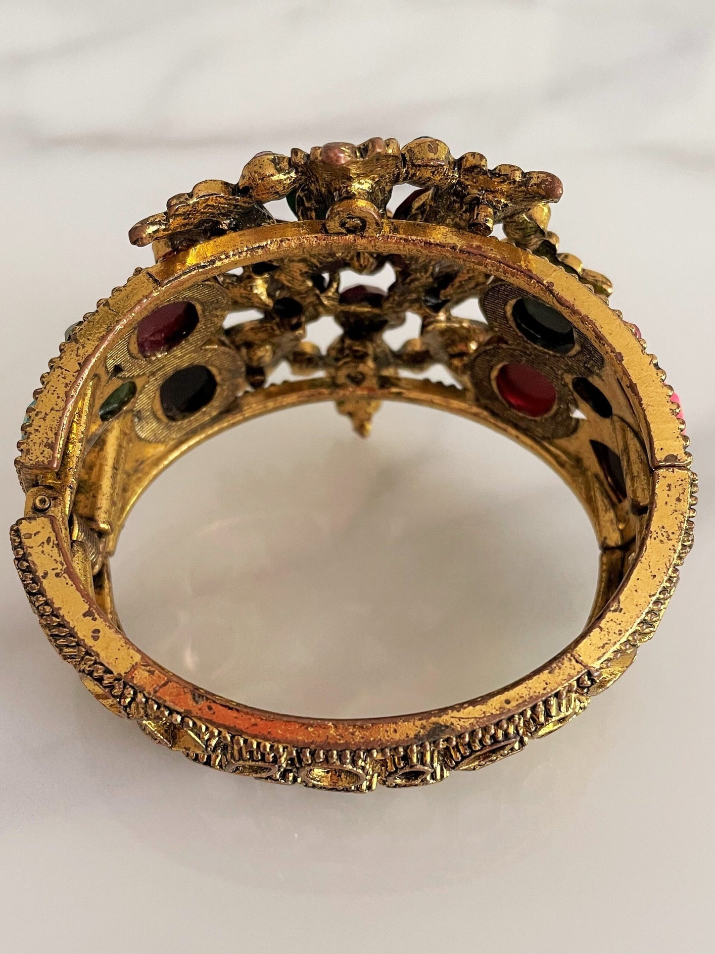 French Multi Coloured Stone Evening Bracelet