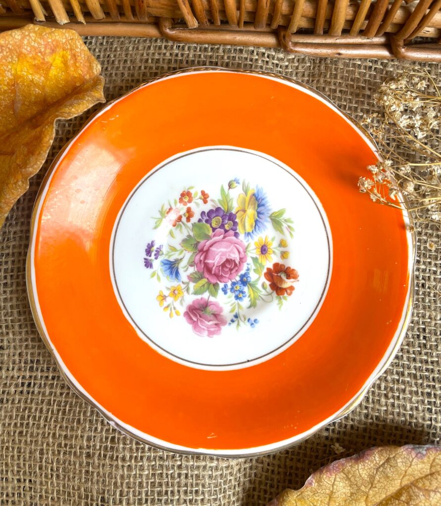 Imperial 22KT Gold Teacup and Saucer Duo