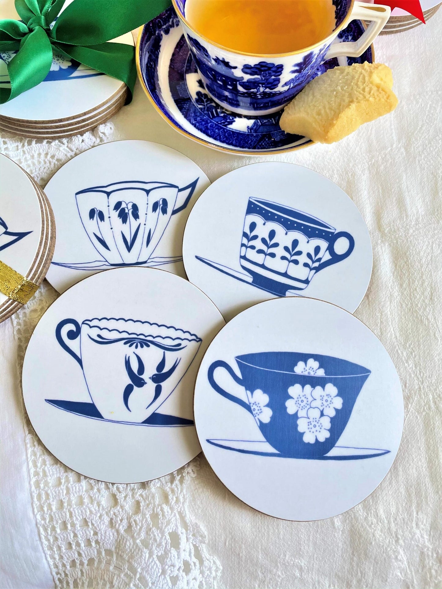 Made in UK China Blue Set of 4 Coasters