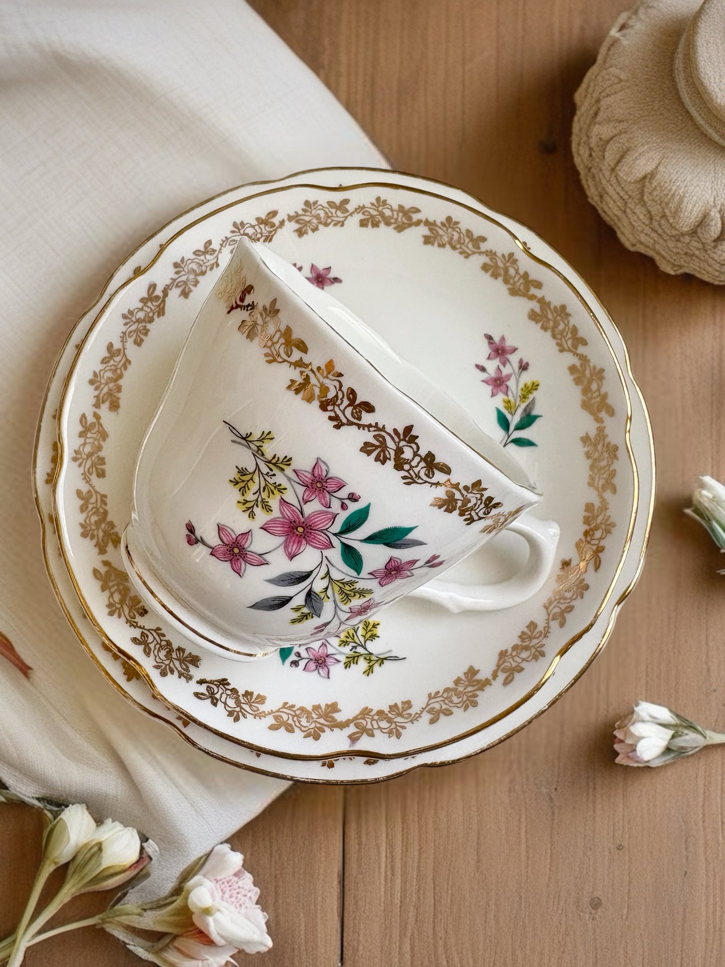 Vintage Royal Grafton Teacup, Saucer and Tea Plate Trio