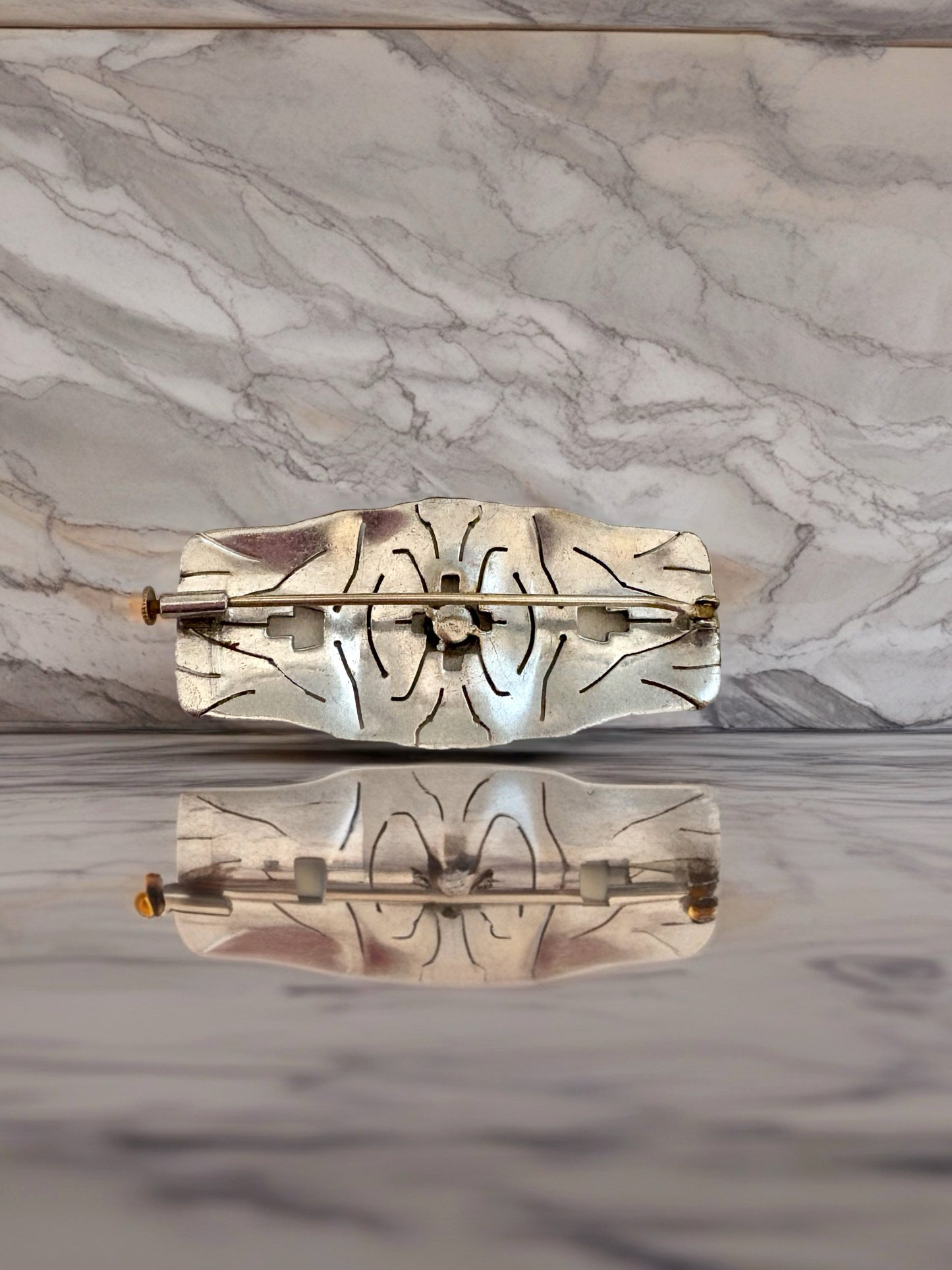 Art Deco Bridal Bling Brooch