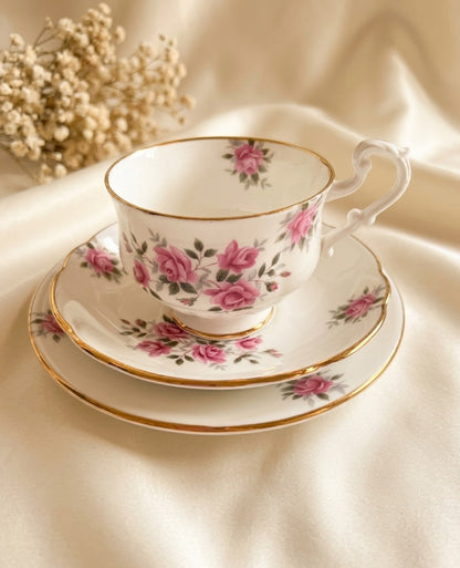 Vintage English Teacup, Saucer and Tea Plate trio