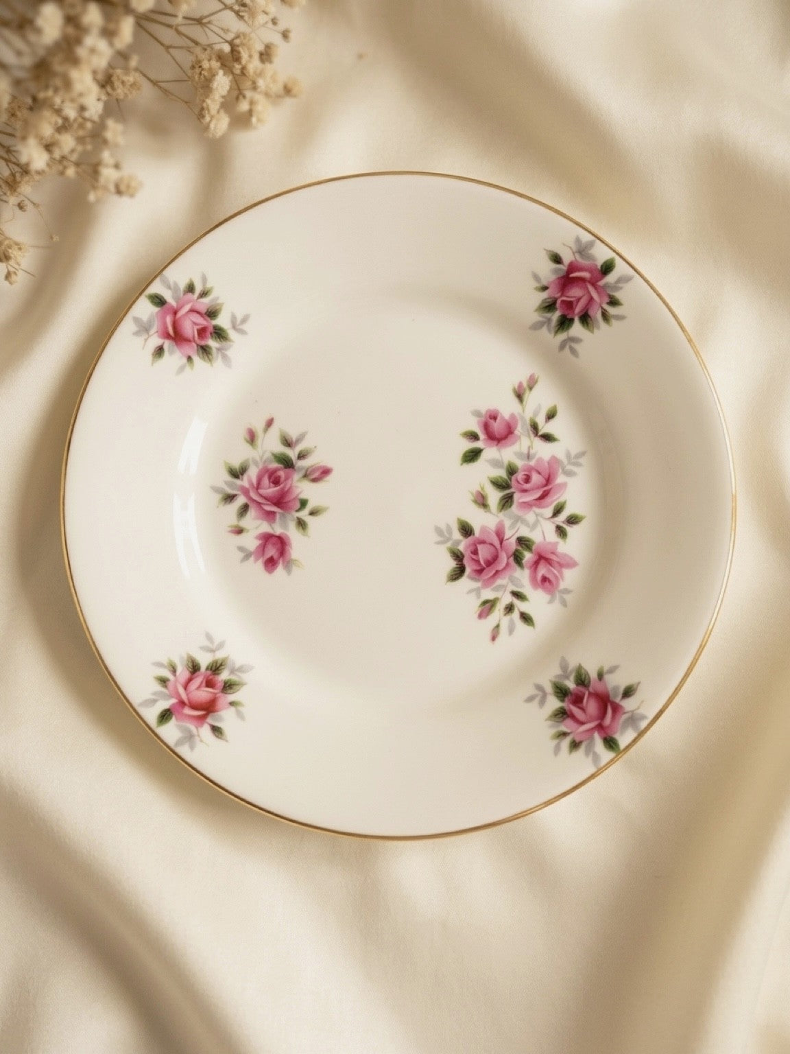Vintage English Teacup, Saucer and Tea Plate trio