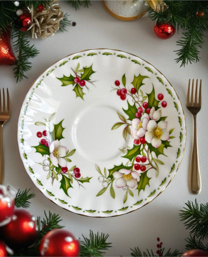 December Royal Albert Flower of the Month Teacup and Saucer