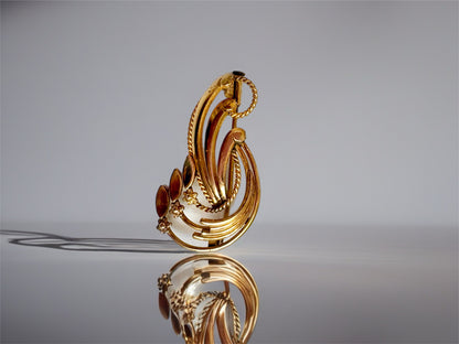 Vintage George Legros Golden Spray Brooch