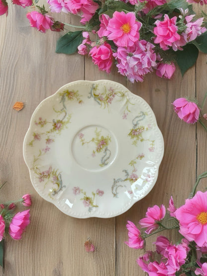 Antique French Princess Hot Chocolate Cup and Saucer