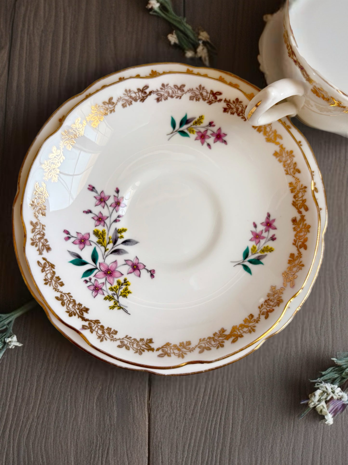 Vintage Royal Grafton Teacup, Saucer and Tea Plate Trio