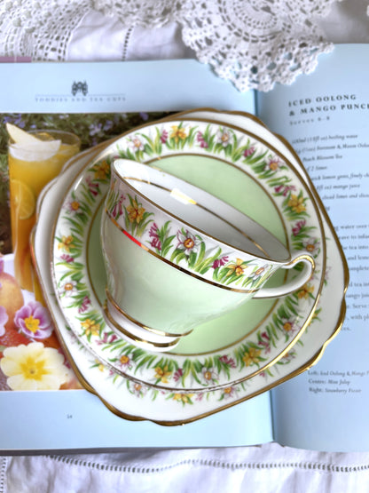 Vintage Clare Teacup, Saucer & Tea Plate Trio
