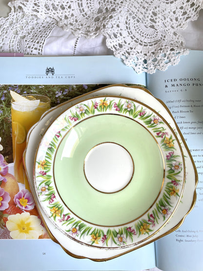 Vintage Clare Teacup, Saucer & Tea Plate Trio
