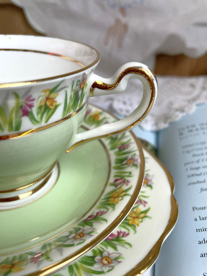 Vintage Clare Teacup, Saucer & Tea Plate Trio