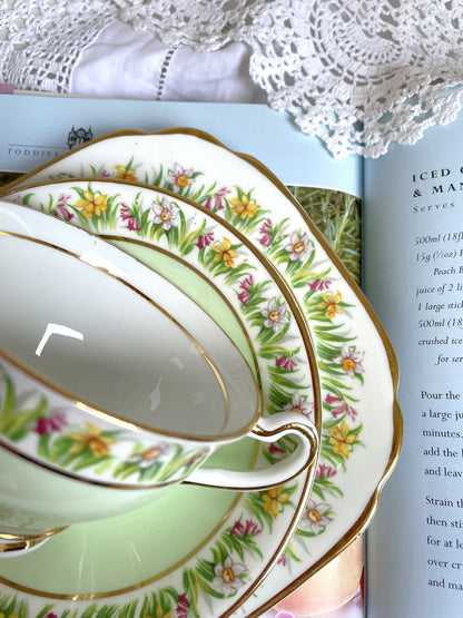 Vintage Clare Teacup, Saucer & Tea Plate Trio