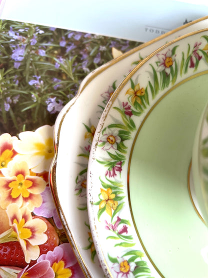 Vintage Clare Teacup, Saucer & Tea Plate Trio