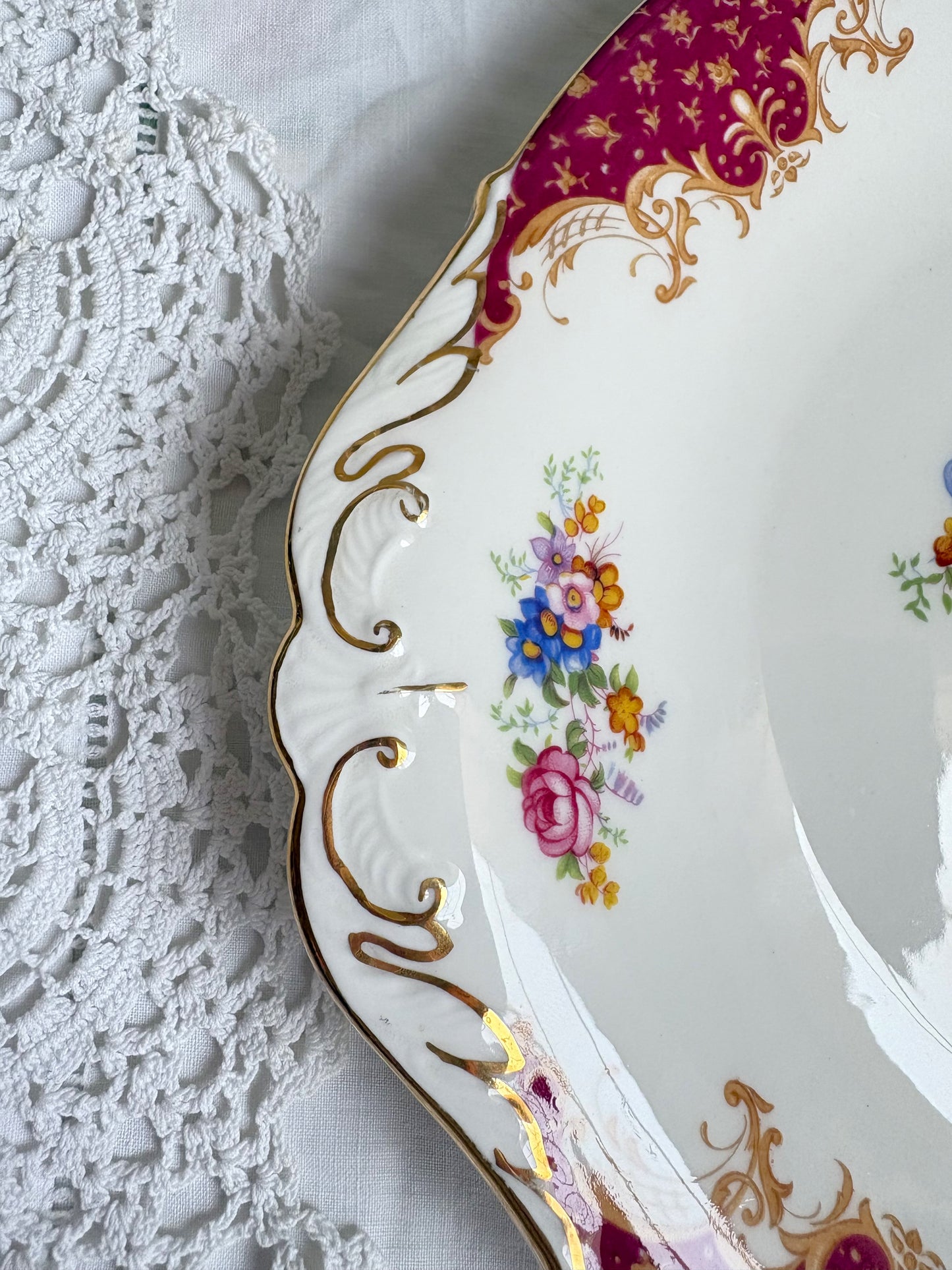 Vintage Paragon Cake Plate with Royal Warrant