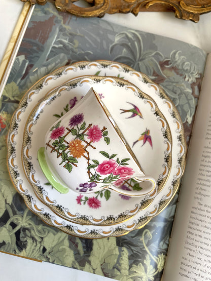 Mikado Aynsley Teacup, Saucer and Tea Plate Trio