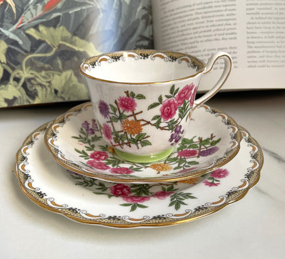 Mikado Aynsley Teacup, Saucer and Tea Plate Trio
