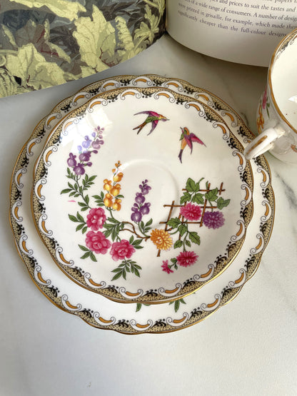 Mikado Aynsley Teacup, Saucer and Tea Plate Trio