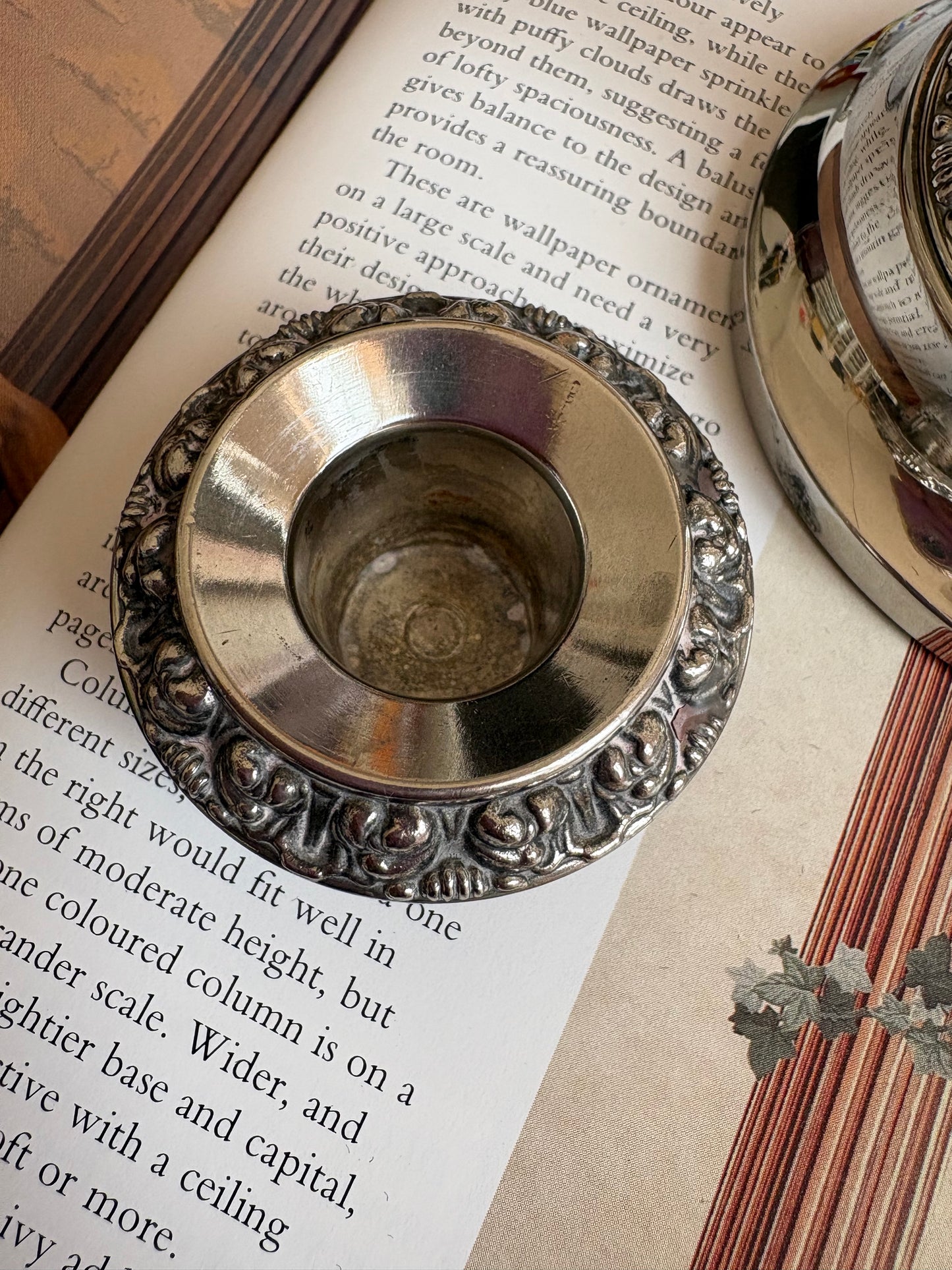 Vintage English Silver Plated Candle Stand