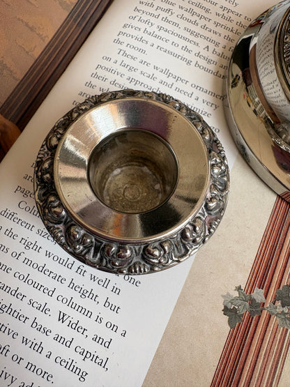 Vintage English Silver Plated Candle Stand