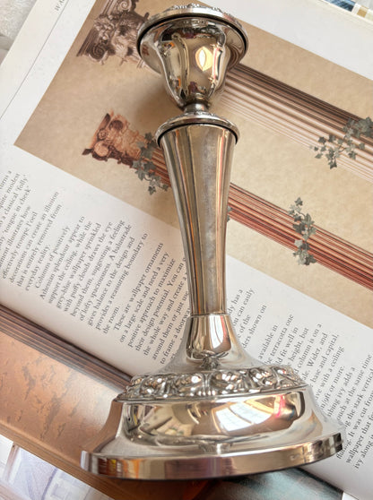 Vintage English Silver Plated Candle Stand