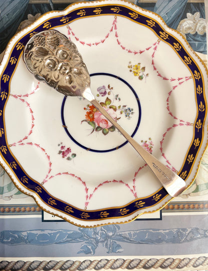 Antique English Silver Plated Berry Spoon