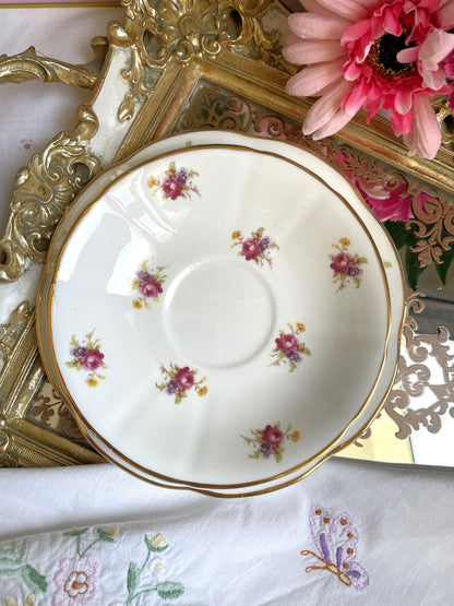 Vintage Lubern 22KT Gold Teacup, Saucer & Tea Plate Trio