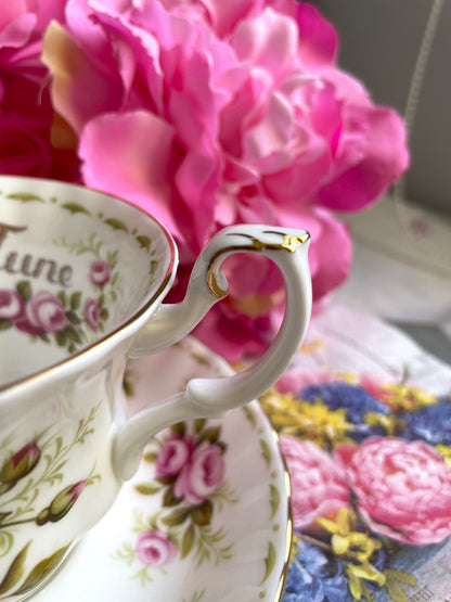 Royal Albert Flower of the Month June Teacup and Saucer