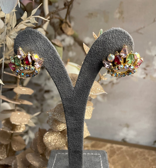 French Tutti Frutti Vintage Earrings