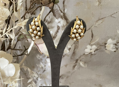 Vintage French Leaf Earrings