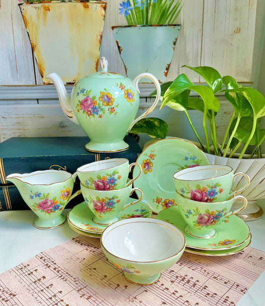 Vintage Floral Coffee Set