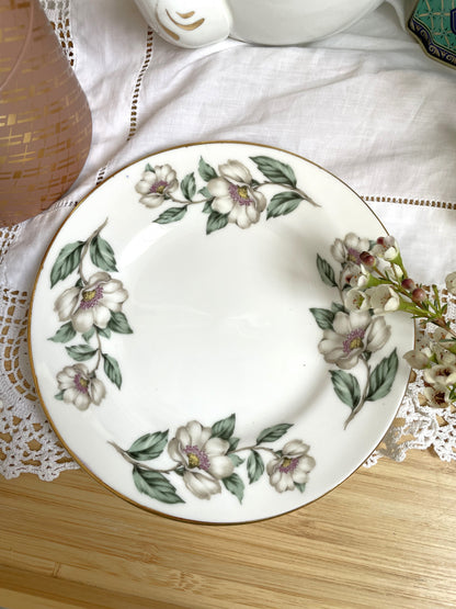 Vintage Pearl Blossom Teacup, Saucer and Tea Plate Trio