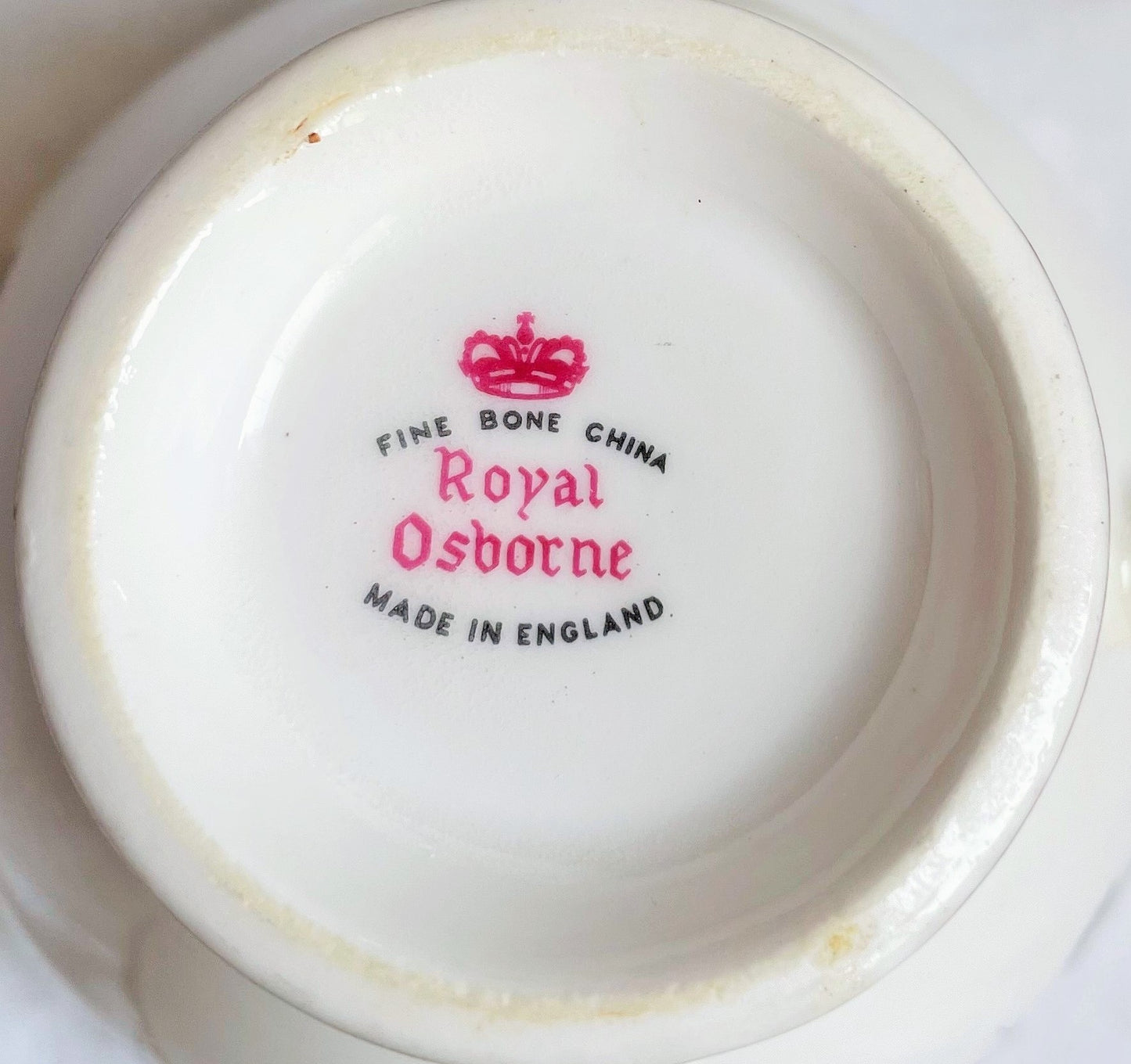 Royal Osborn Pink Roses Teacup, Saucer and Tea Plate