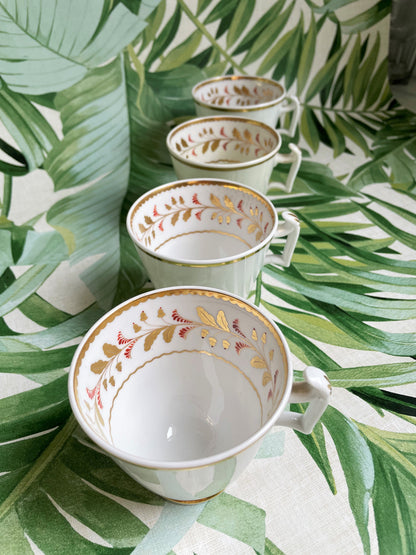 A set of Four Rare Antique Herculaneum Coffee Cups