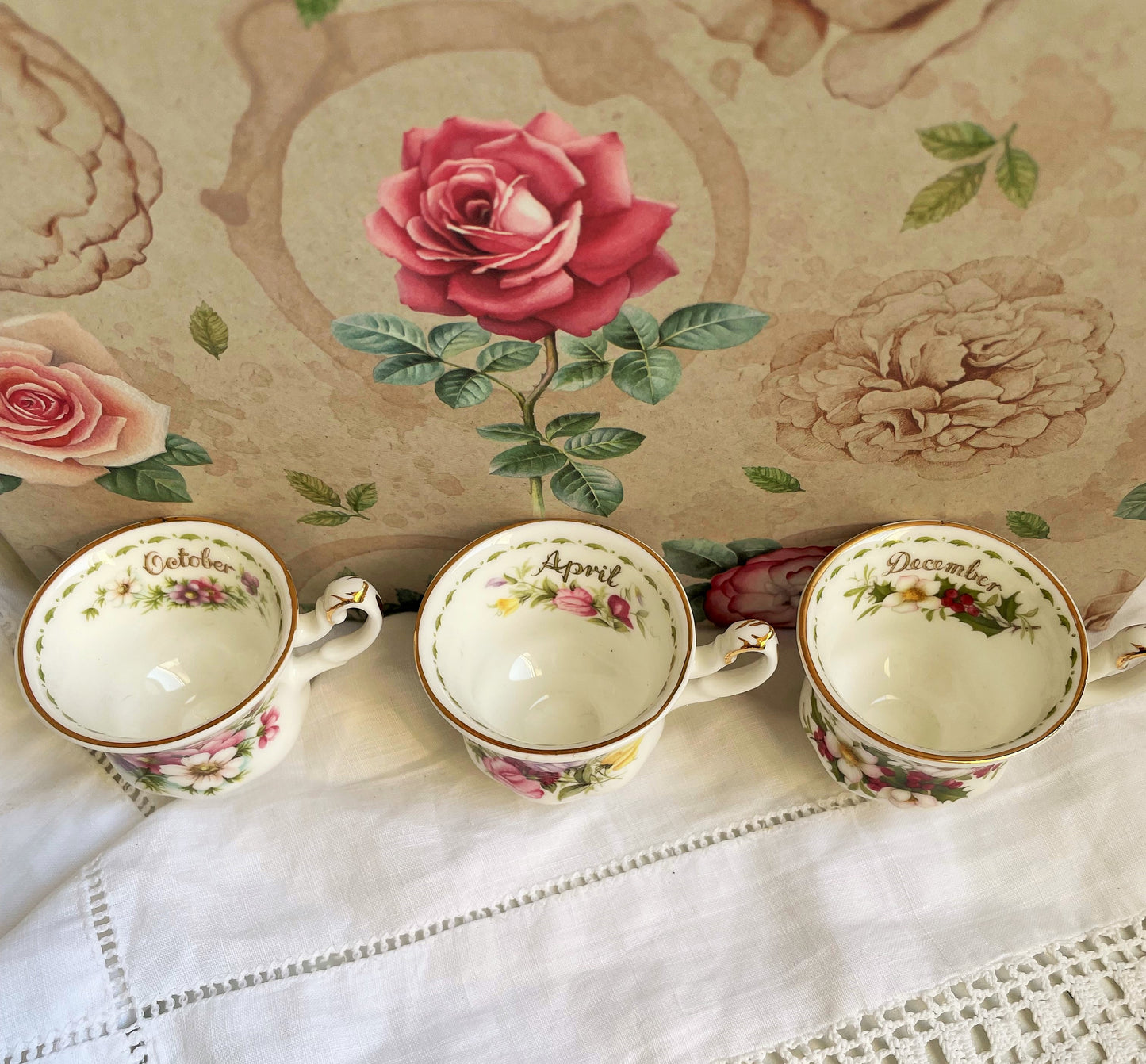 Three Royal Albert Miniature Teacups